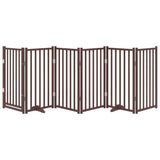Vidaxl dog fence Collapsible 6 panels 300 cm solid pine brown oak