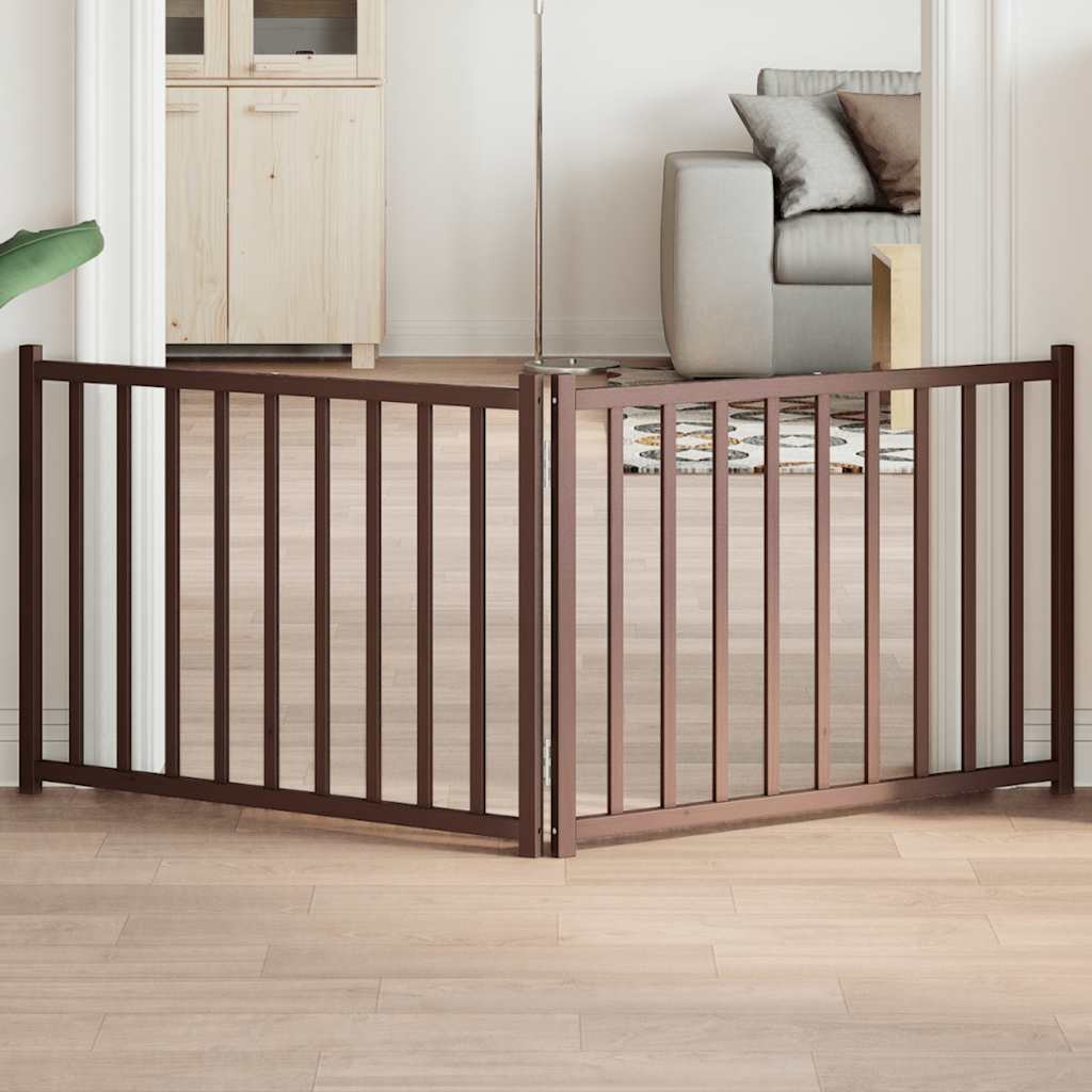 Vidaxl Hondfudder kollabsible 2 Panelen 160 cm folitesch Pinel brong oak