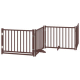 Vidaxl dog fence Collapsible 4 panels 320 cm solid pine brown oak
