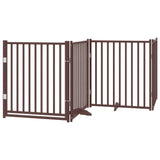 Vidaxl dog fence Collapsible 4 panels 320 cm solid pine brown oak