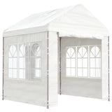 Vidaxl arbor with roof 2.28x2.23x2.69 m polyethylene white