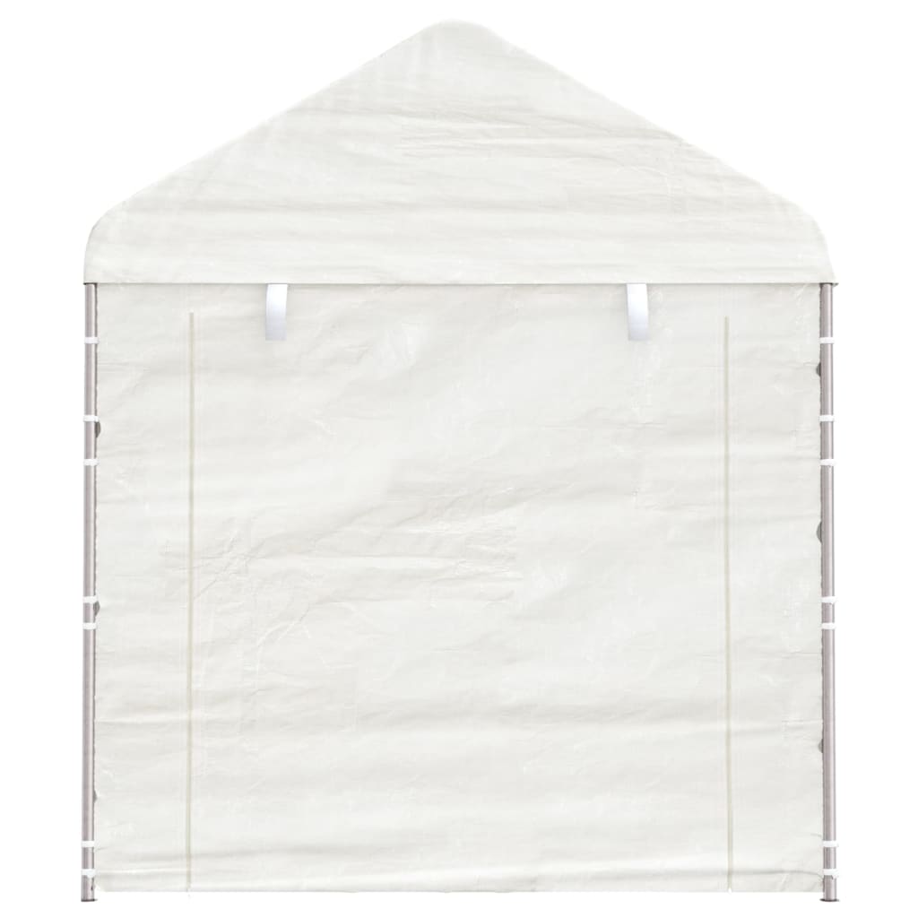 Vidaxl arbor with roof 2.28x2.23x2.69 m polyethylene white