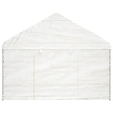 Vidaxl arbor se střechou 4,08x2,23x3,22 m polyethylenové bílé