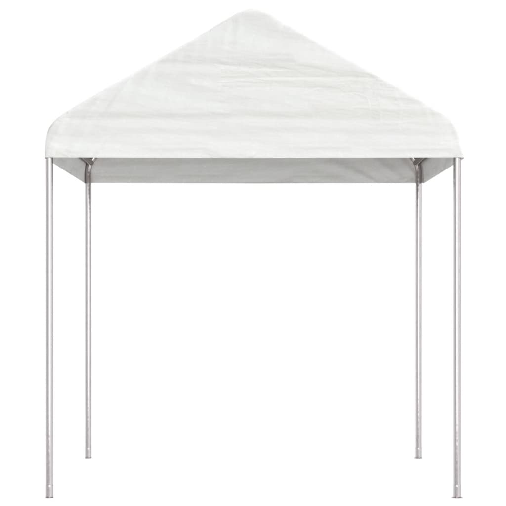 Vidaxl arbor with roof 2.28x2.23x2.69 m polyethylene white