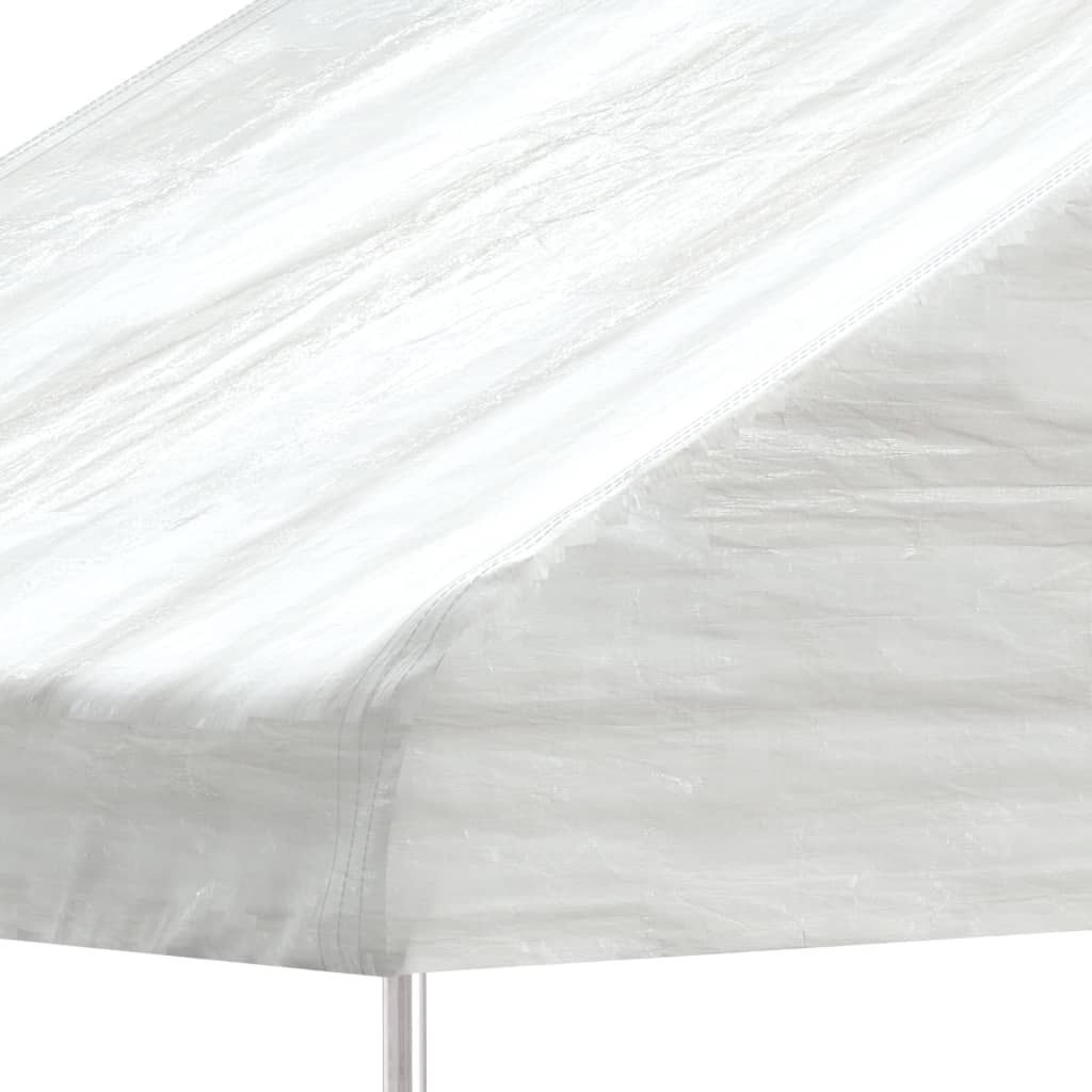 Vidaxl Arbor con tetto 4.08x2.23x3.22 m polietilene bianco