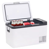 Vidaxl cool box with handle and adapter 18 L PP PE Black and white