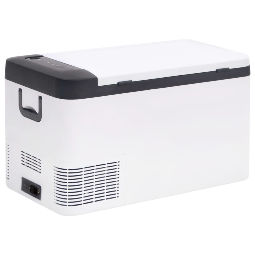 Vidaxl cool box with handle and adapter 18 L PP PE Black and white