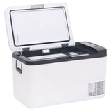 Vidaxl Cool Box s rukojetí a adaptérem 25 l pp PE černé a bílé