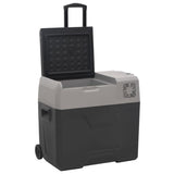 Vidaxl cool Këscht mat Rieder an Adapter 30 l Polyprope schwaarz a gro
