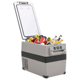 VidaXL Cooler Box with Handle and Adapter 55 L PP PE Black and Gray