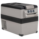 VidaXL Cooler Box with Handle and Adapter 55 L PP PE Black and Gray