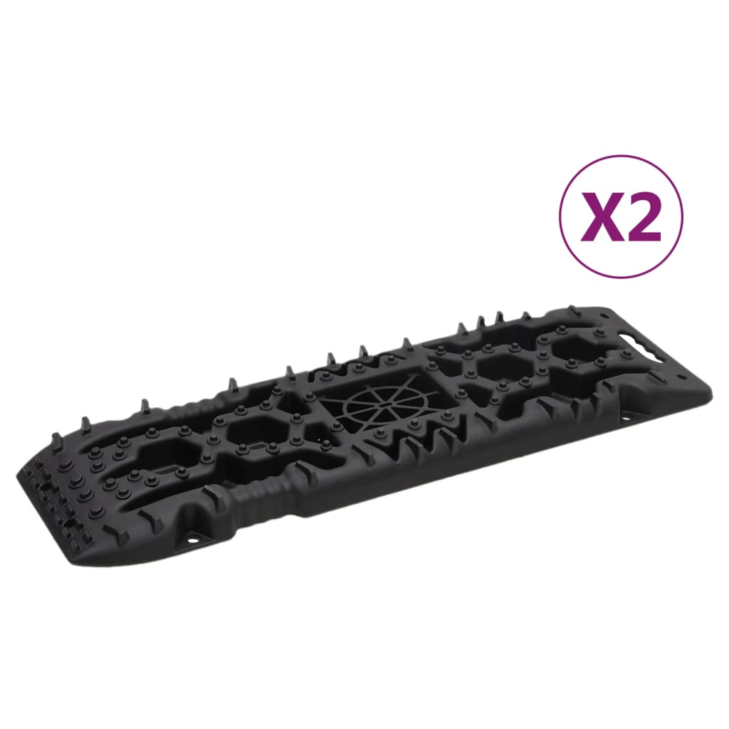 Vidaxl -Griffplatten 2 PCs 107x31x7 cm Nylonschwarz