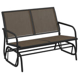 VidaXL sliding sofa garden 120.5x76x86.5 cm textile foil and steel brown