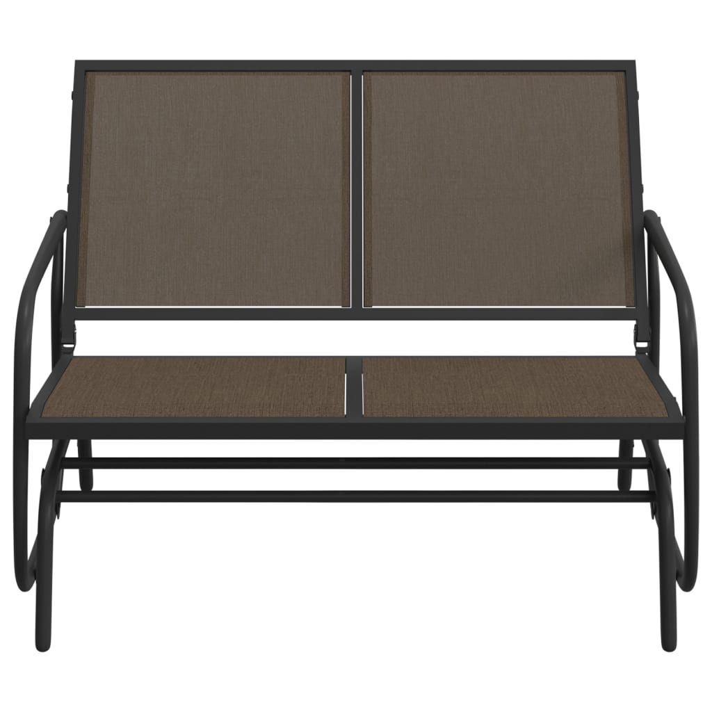 VidaXL sliding sofa garden 120.5x76x86.5 cm textile foil and steel brown