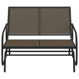 VidaXL sliding sofa garden 120.5x76x86.5 cm textile foil and steel brown