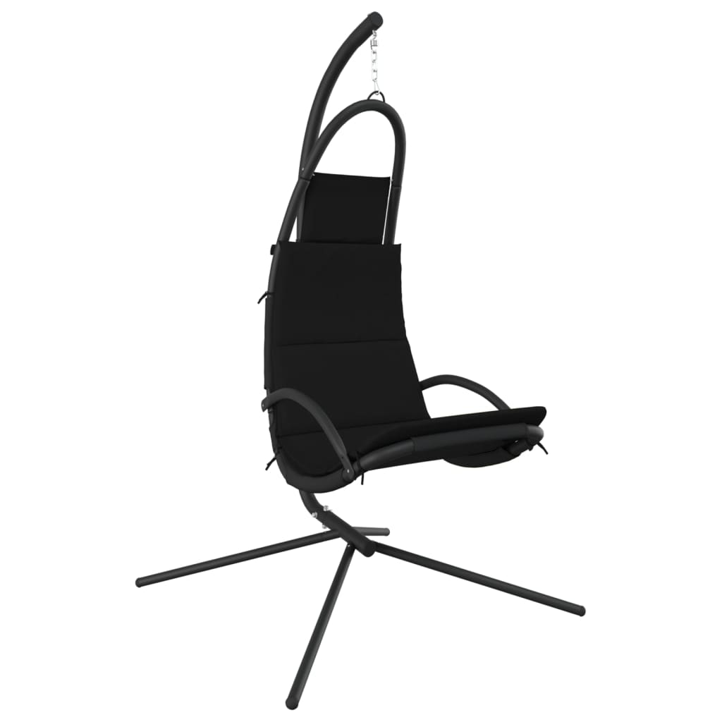 Vidaxl rocking chair with Oxford fabric and steel black cushion