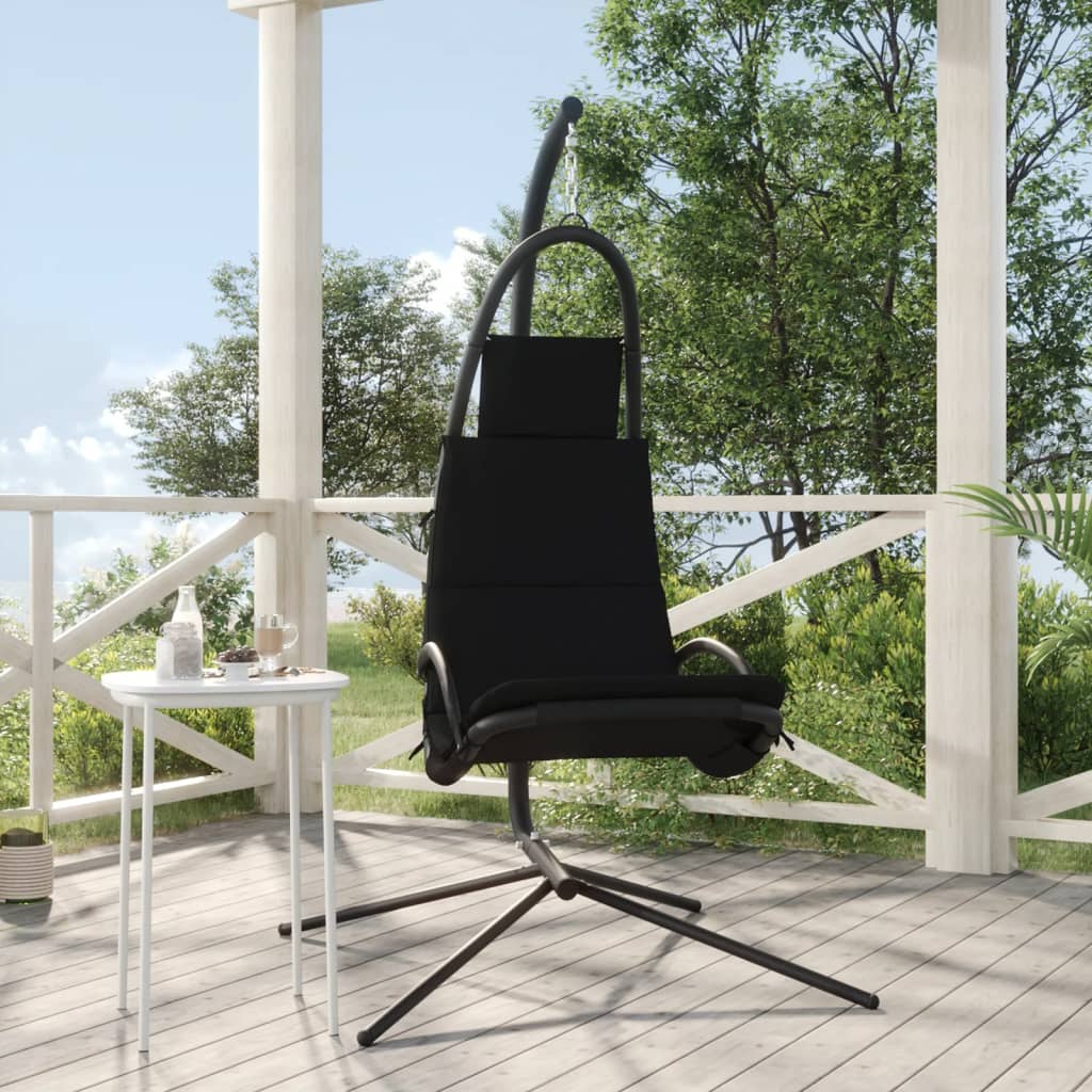 Vidaxl rocking chair with Oxford fabric and steel black cushion