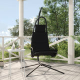 Vidaxl rocking chair with Oxford fabric and steel black cushion