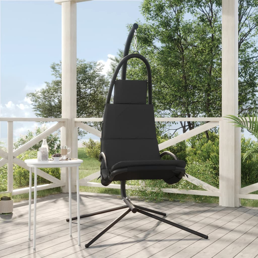 Vidaxl rocking chair with Oxford fabric and steel dark gray