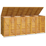 VIDAXL Garbage Cesto di spazzatura a quattro volte 280x89x117 cm Acacia Solid Wood