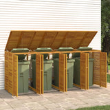 VIDAXL Garbage Cesto di spazzatura a quattro volte 280x89x117 cm Acacia Solid Wood