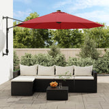 Vidaxl Wall parasol with LEDs 290 cm bright red