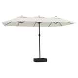 VidaXL Parasol Double 449x245 cm sand white