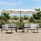 VidaXL Parasol Double 449x245 cm sand white