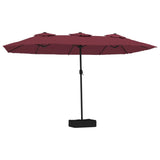 Vidaxl Parasol Double roof 449x245 cm Bordeaux red
