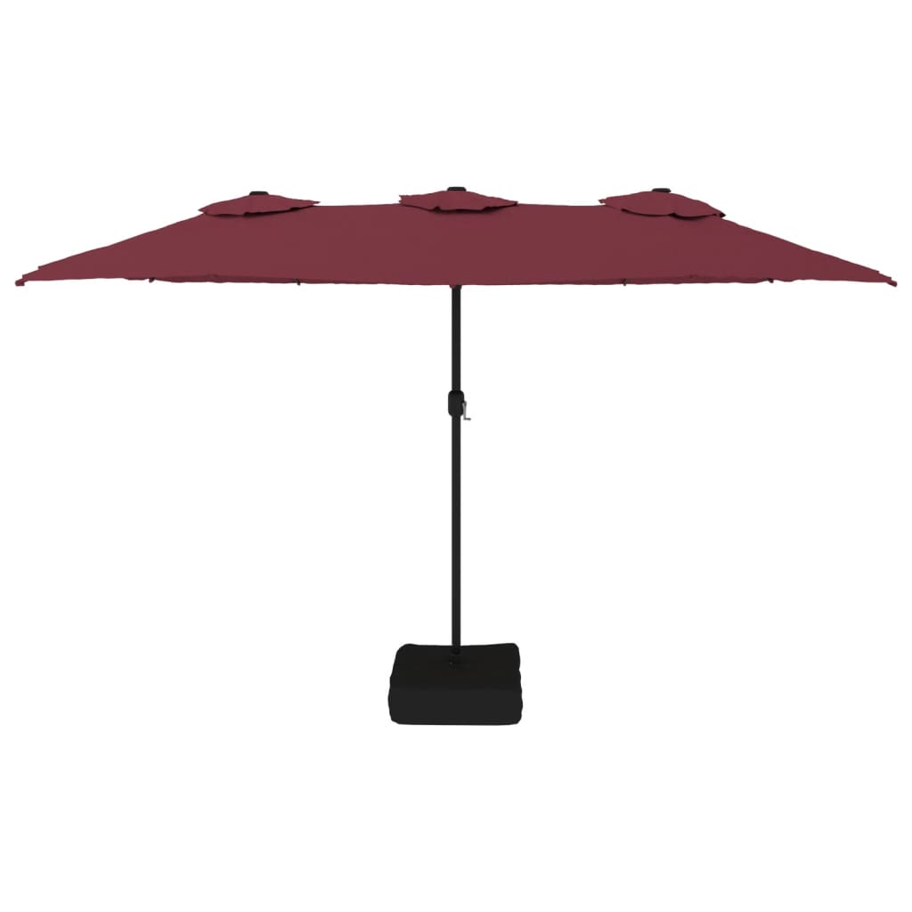 Vidaxl Parasol Double roof 449x245 cm Bordeaux red