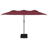 Vidaxl Parasol Double roof 449x245 cm Bordeaux red