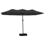 Vidaxl Parasol Double střecha 449x245 cm černá