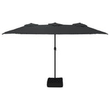 Vidaxl Parasol Double střecha 449x245 cm černá