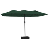Vidaxl Parasol Doppio tetto con LED 449x245 cm Verde