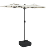 Vidaxl Parasol Double střecha 316x240 cm bílá písek