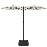 Vidaxl Parasol Double střecha 316x240 cm bílá písek