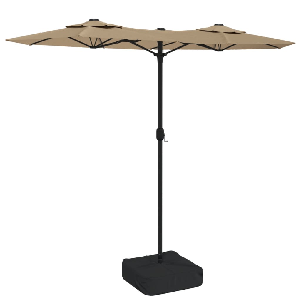 Vidaxl Parasol Double střecha 316x240 cm taupe