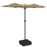 Vidaxl Parasol Double střecha 316x240 cm taupe
