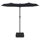 Vidaxl Parasol Double Roof 316x240 cm nero