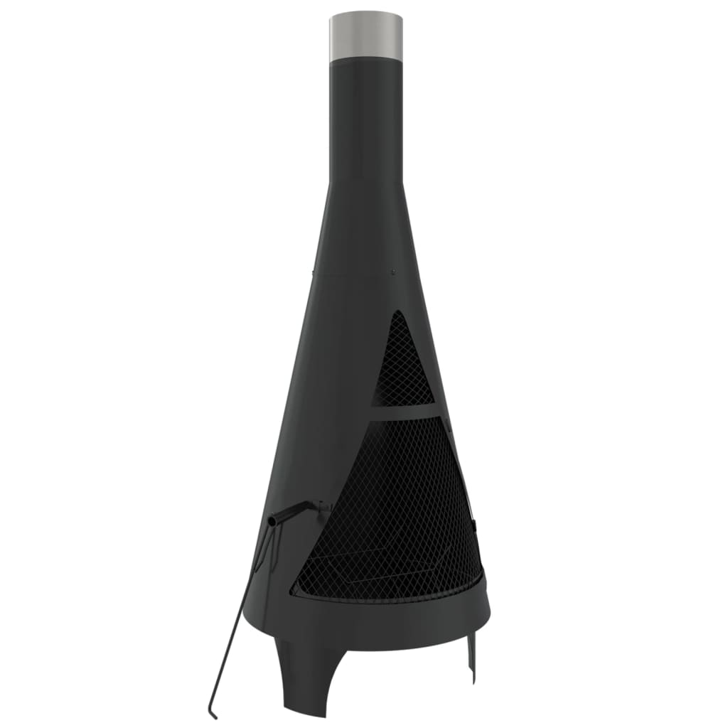 Zahradní kamna Vidaxl s poker 45x45x122 cm Steel