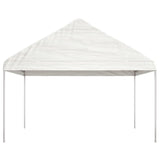 Vidaxl -Laube mit Dach 6,69 x 4,08 x 3,22 m Polyethylenweiß