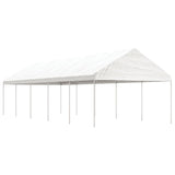 Vidaxl arbor with roof 11.15x4.08x3.22 m polyethylene white