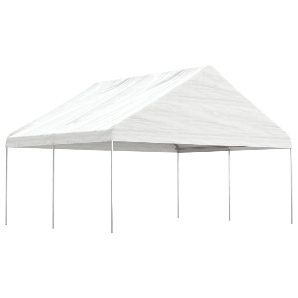 Vidaxl Arbor con tetto 4.46x5.88x3,75 m polietilene bianco