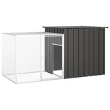 Vidaxl Rabbit Hutch 200x91x100 cm galvanizovaný ocelový antracity -