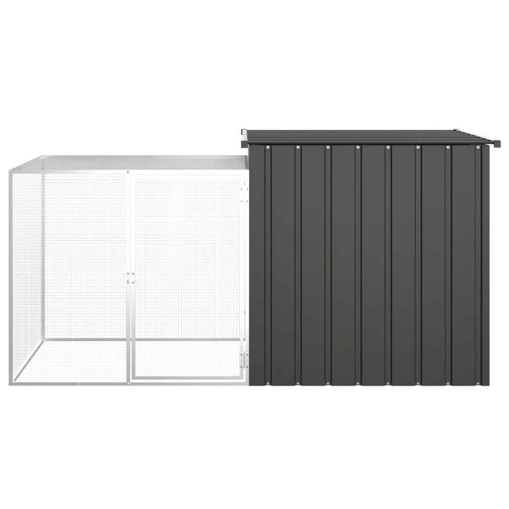 Vidaxl Rabbit Hutch 200x91x100 cm galvanizovaný ocelový antracity -