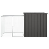Vidaxl Rabbit Hutch 200x91x100 cm galvanizovaný ocelový antracity -