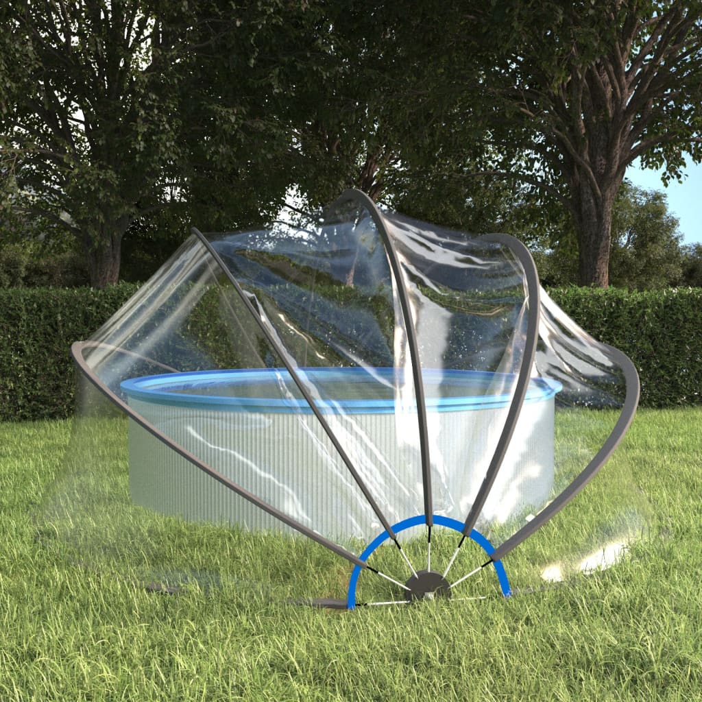 Toit de piscine Vidaxl autour de 406x203 cm PVC