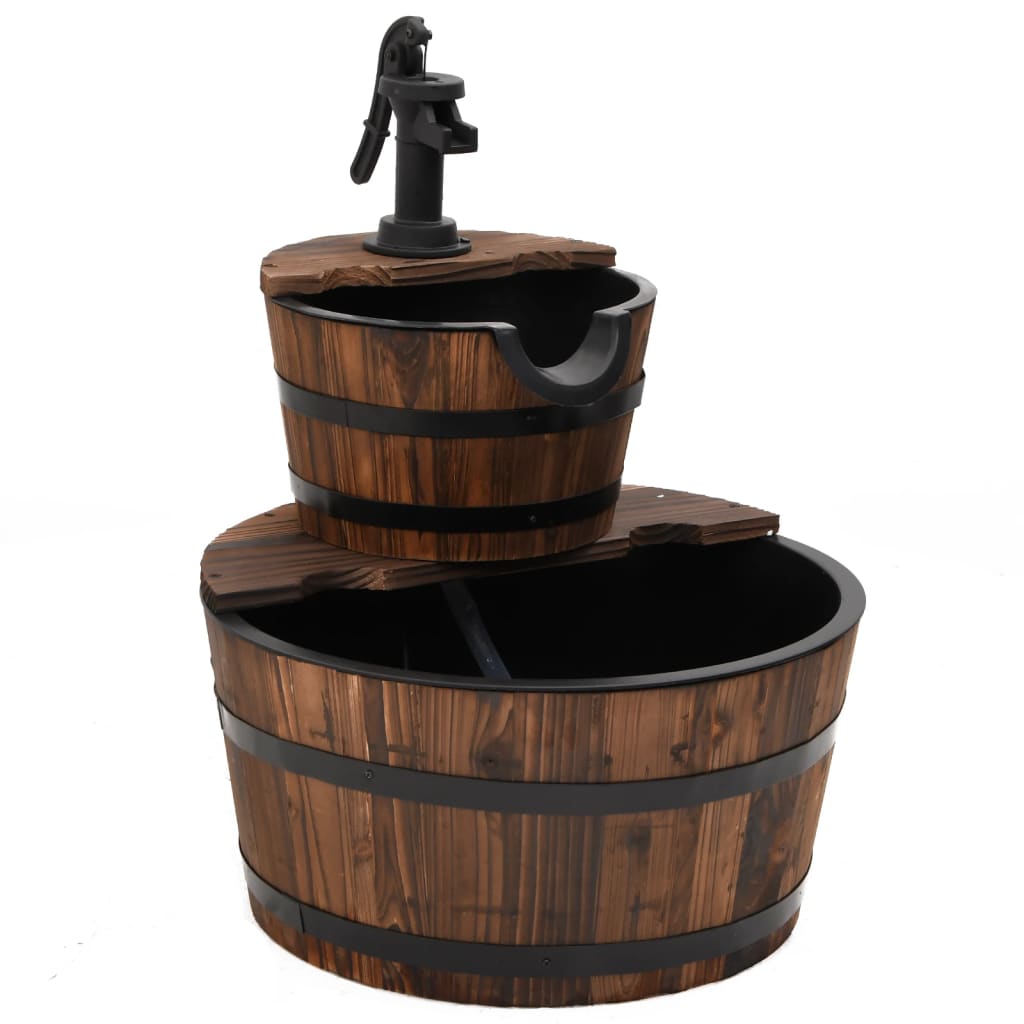Vidaxl Wasserbrunnen mit Pumpe 44,5 x 44,5 x 58 cm Festkieferholz