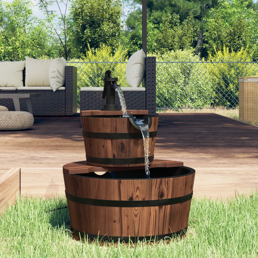 Vidaxl Wasserbrunnen mit Pumpe 44,5 x 44,5 x 58 cm Festkieferholz