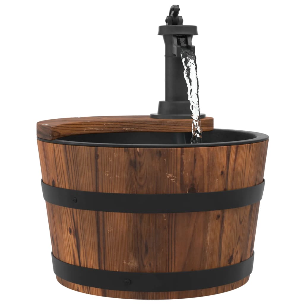 Vidaxl Waterfontein mit Pumpe 28x28x34,5 cm Festkieferholz